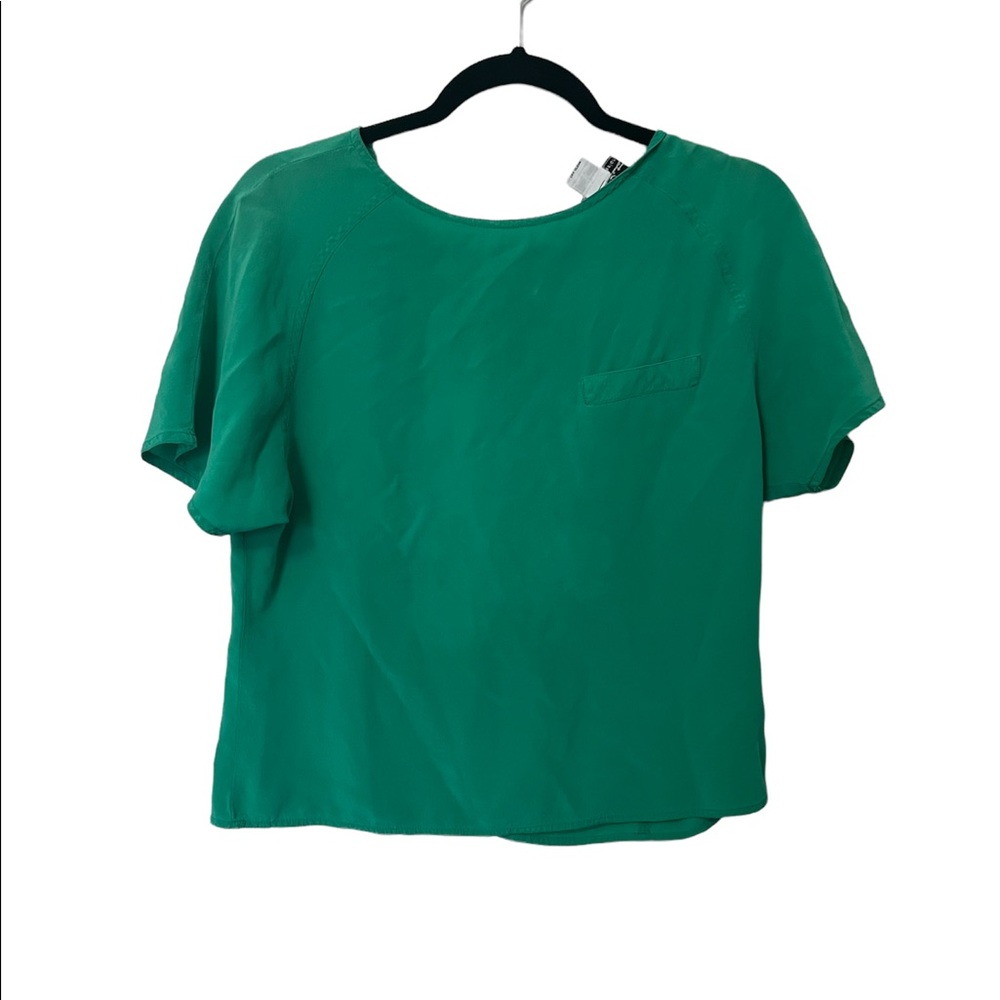 Green Oscar de la renta top